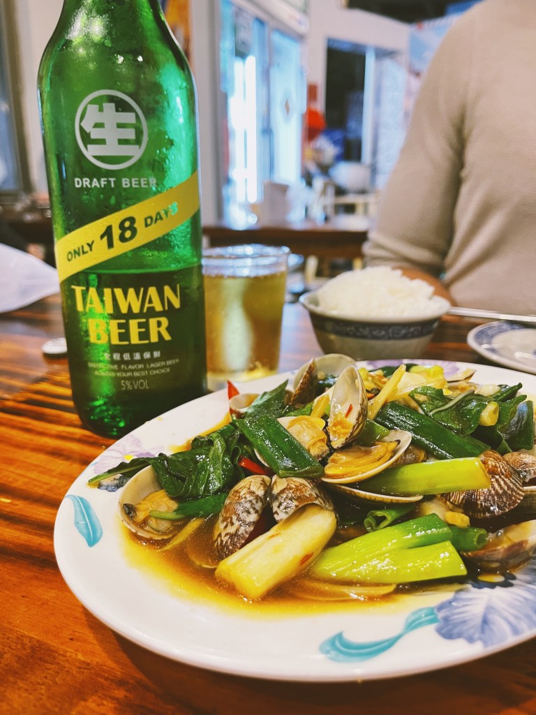 taiwanese stir-fry restaurant with Taiwan Beer