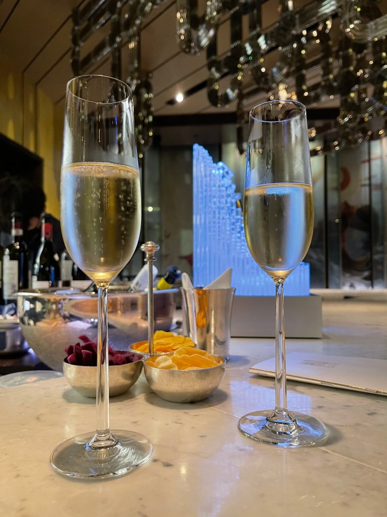 Champagne at M.O. Bar in Mandarin Oriental Taipei