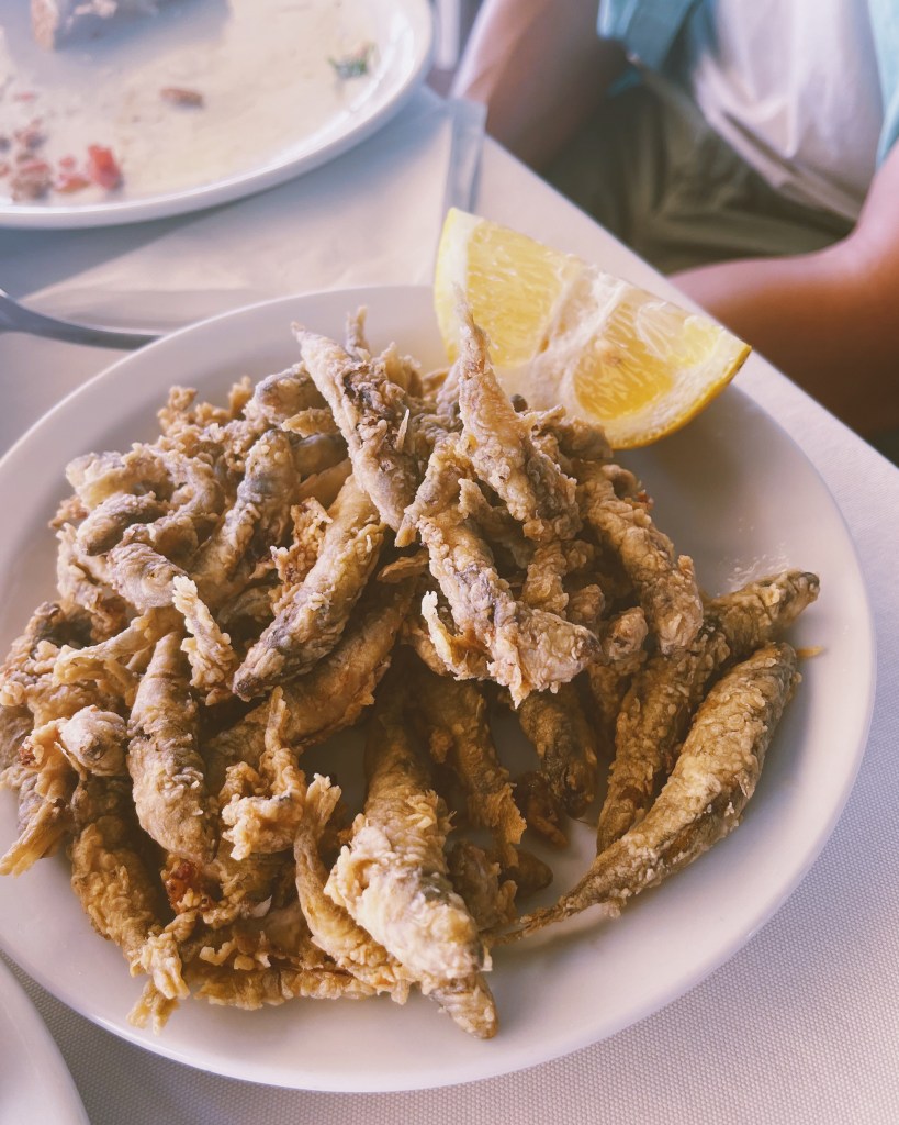 Fried Smelt at Neoria Fish Tavern in Chania