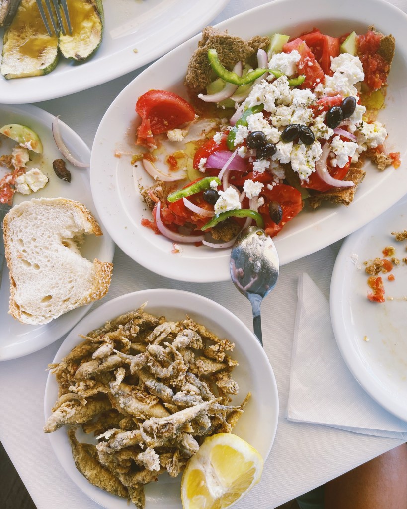 Meal at Neoria Fish Tavern in Chania