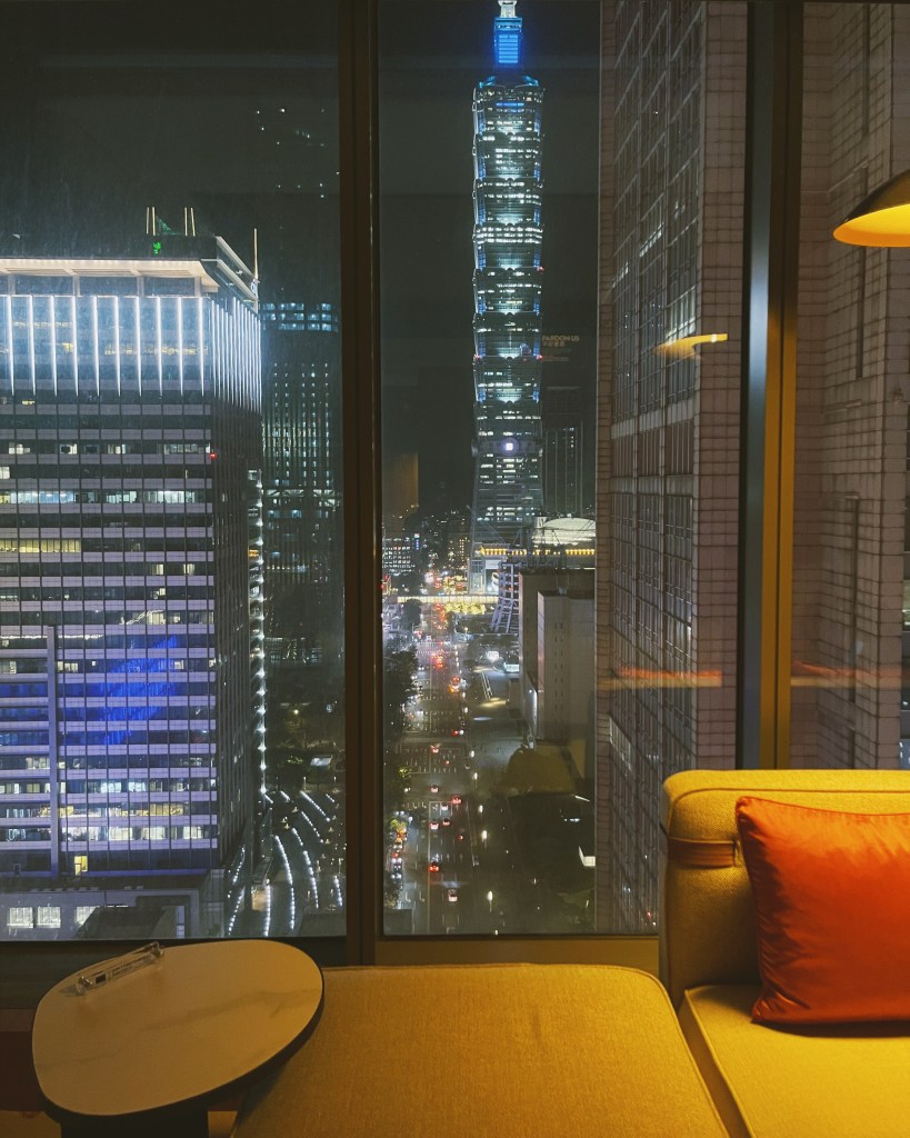 View of Taipei 101 from a room at the W Taipei