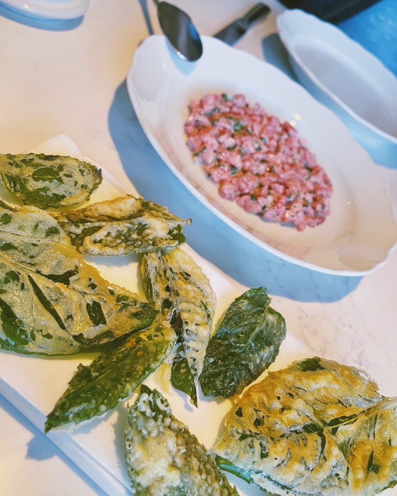 steak tartar from Camphor in Arts District downtown LA